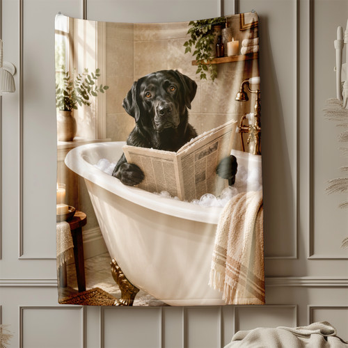 Black labrador reading - labrador,