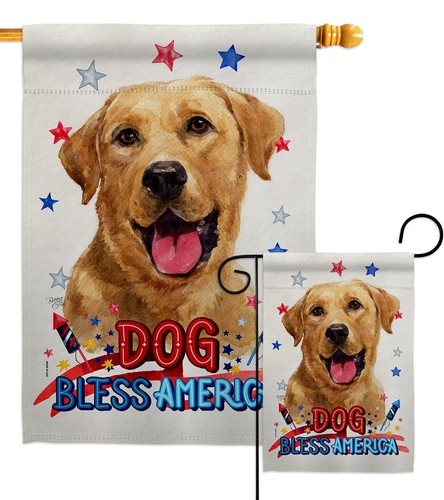 Patriotic yellow labrador - patriotic,