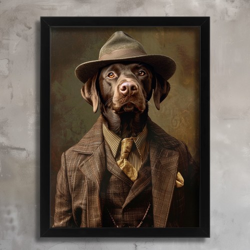 Brown labrador dog - wall, art