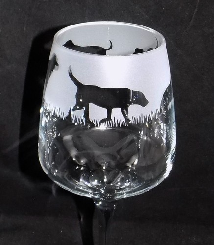 New labrador hand - new, etched