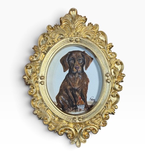 Chocolate labrador dog - labrador, (lab)