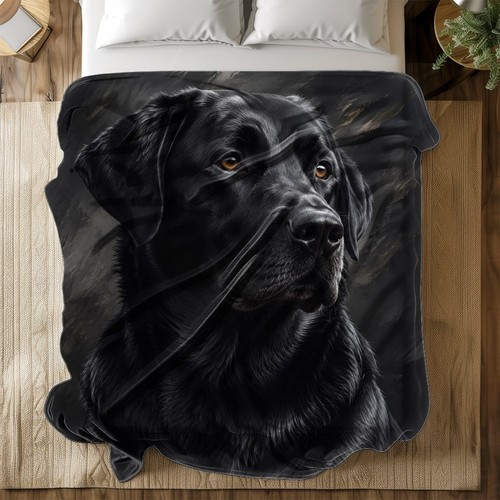 Black labrador portrait coral - black,