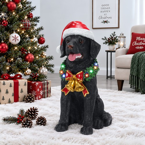 Lighted christmas labrador - lighted,