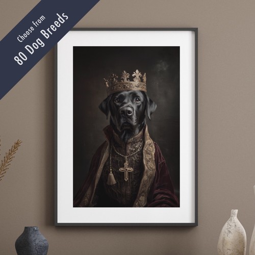 Royal dog portrait print - royal,