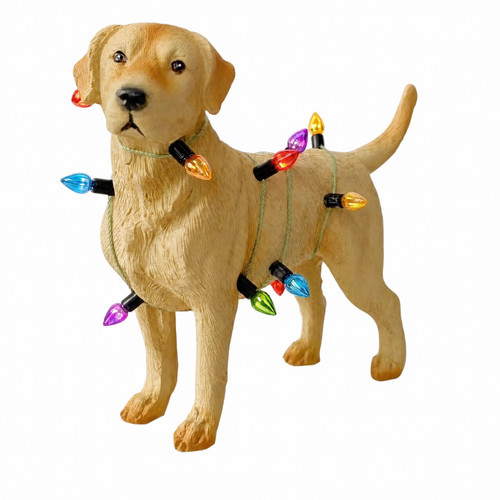 Labrador dog wrapped lights - labrador,