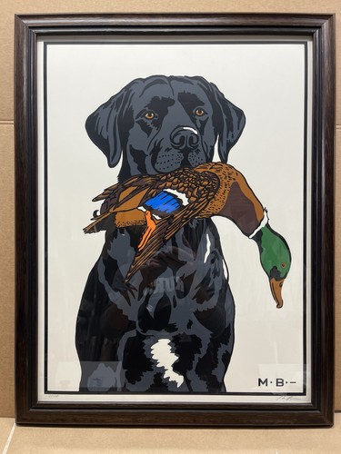 Handmade black labrador - black, duck