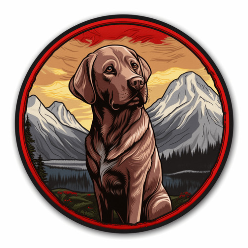 Silver labrador dog patch - labrador,