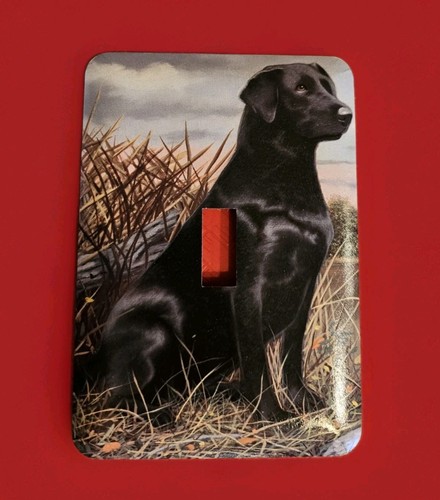 Black labrador dog - black, metal