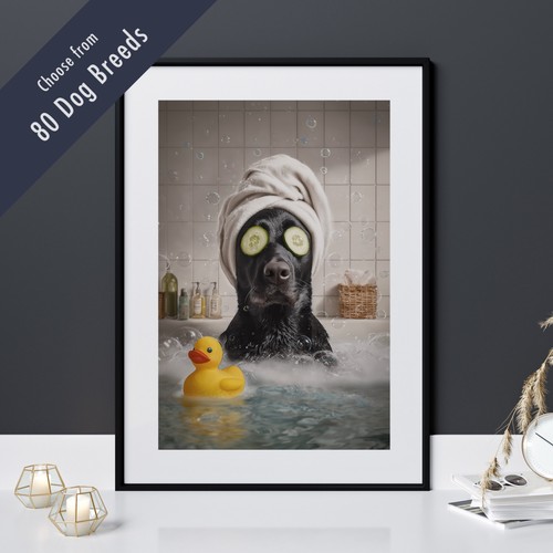 Funny dog bath - dog,