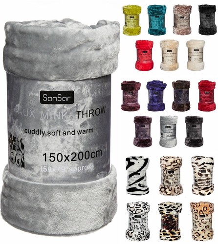 Faux fur mink throw - mink,