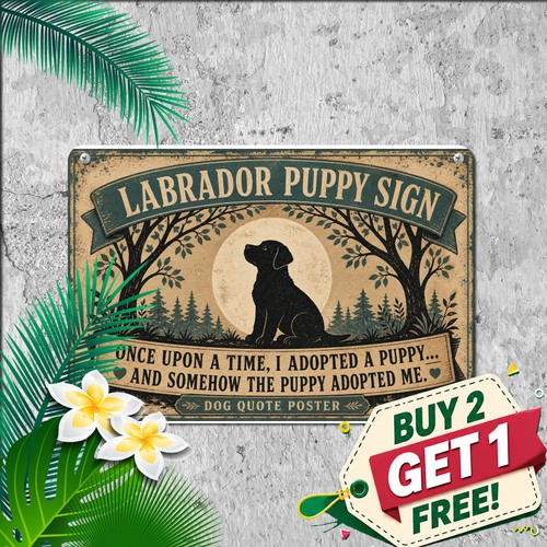 Labrador puppy storybook tin - labrador,