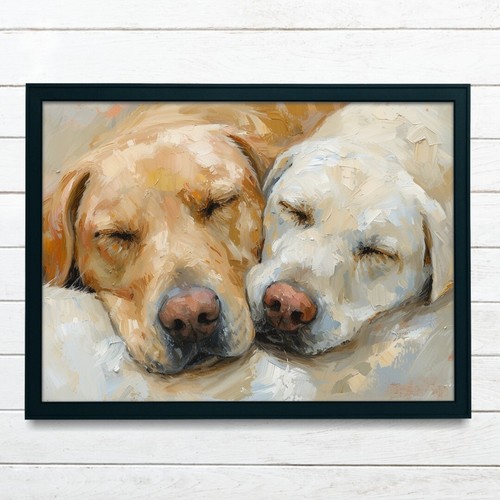 Sleeping labradors wall art - sleeping,