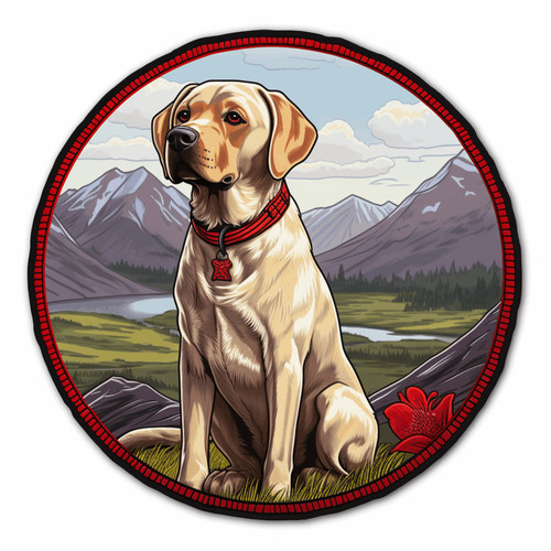 Yellow labrador patch - yellow,