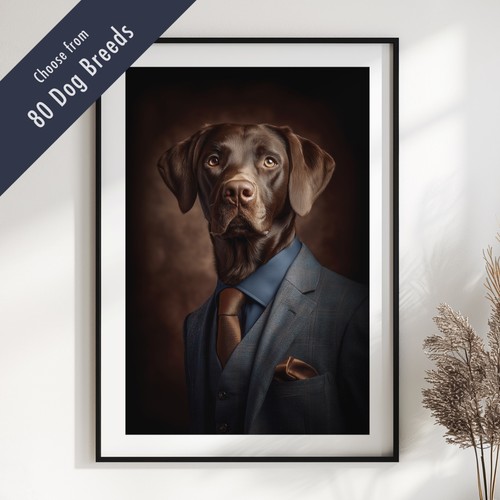 Smartly dressed dog - smartly,