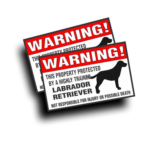 Warning decal sticker - 2x,