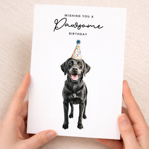 Black labrador birthday - black,